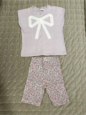 ZARA KIDS BUNDLE SHORTS AND T-SHIRT SIZE 6
